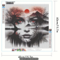 Preview: Diamond Painting 40x40 Frau & Landschaftsdesign
